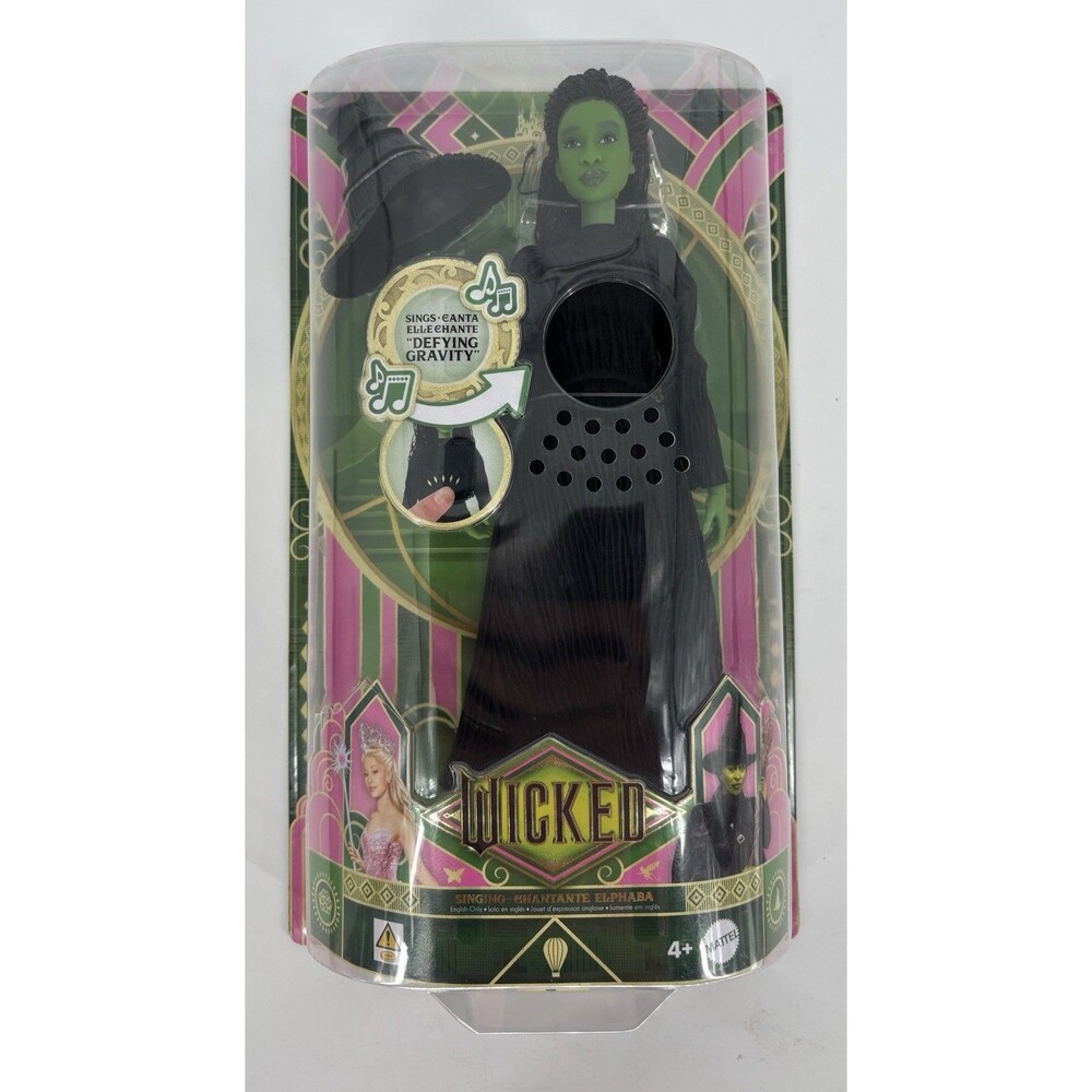 New Mattel Wicked Singing Elphaba Doll "Defying Gravity" Sealed URL Misprint